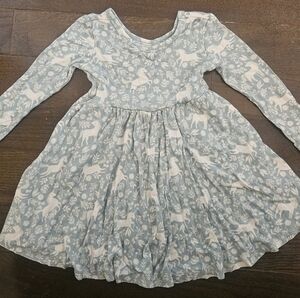 Little Sleepies Unicorn Garden Twirl Dress  2T